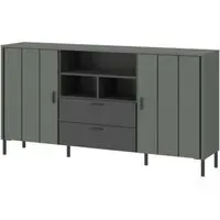 Arundel 2 Drawer Medium Sideboard with 2 Doors - Green