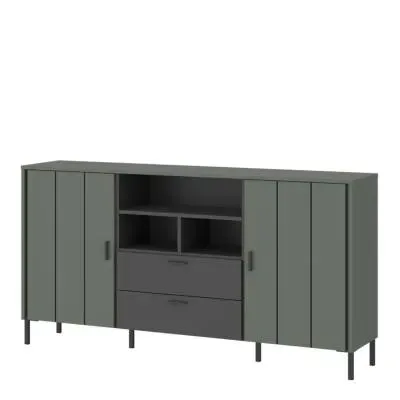 Arundel 2 Drawer Medium Sideboard with 2 Doors - Green image