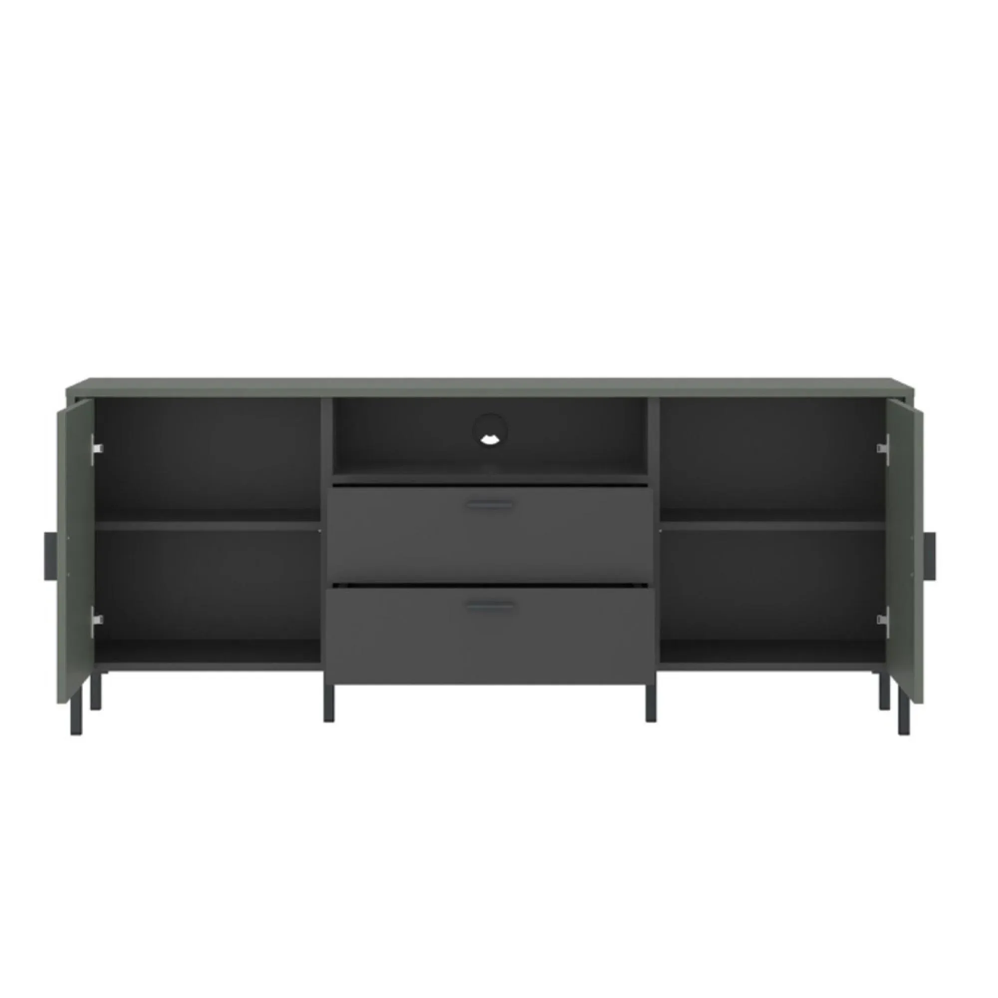 Arundel 2 Drawer Medium TV Unit - Green