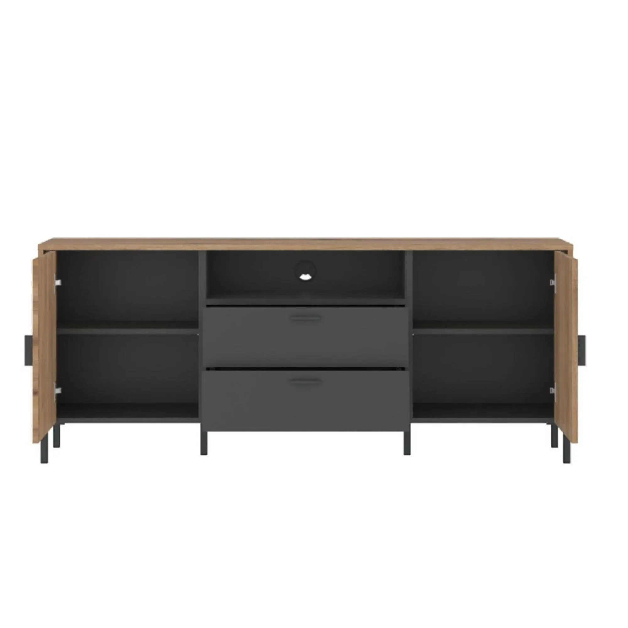 Arundel 2 Drawer Medium TV Unit - Oak Effect