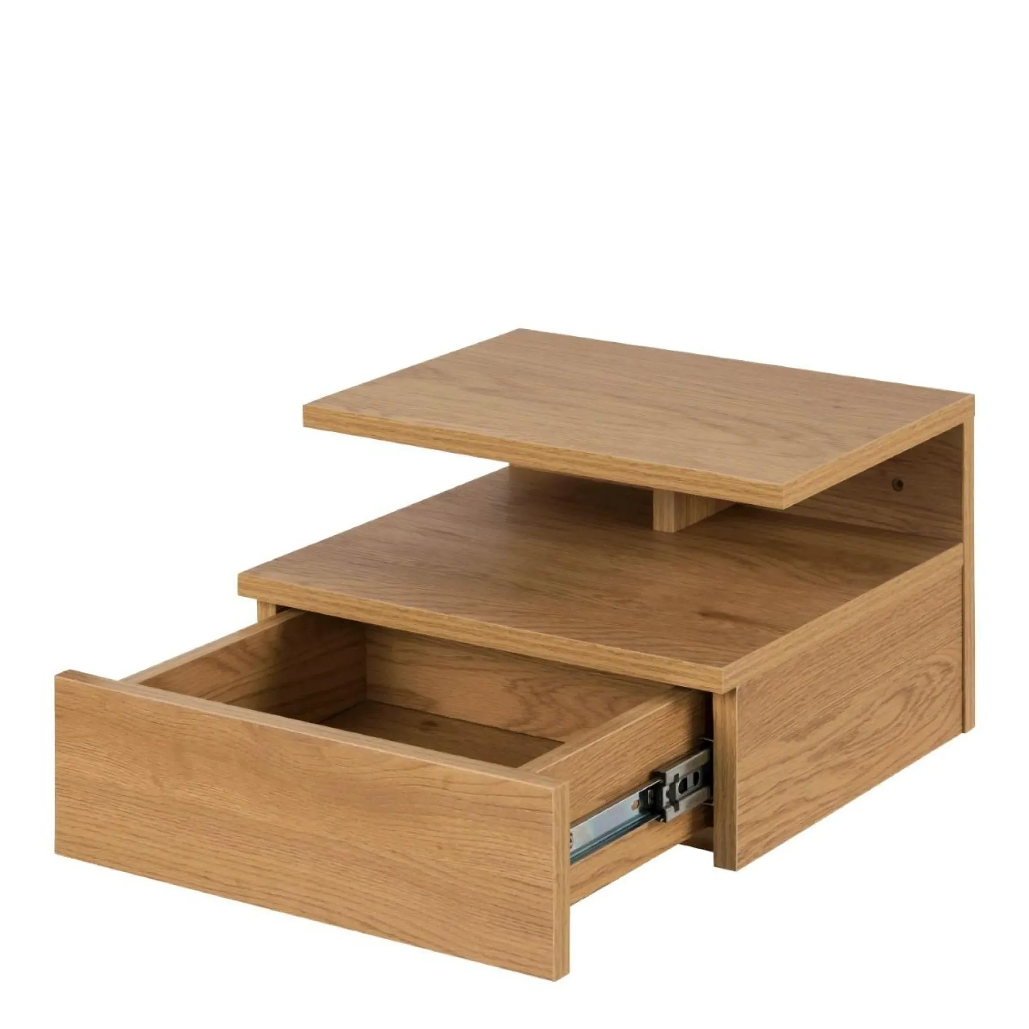 Ashlan 1 Drawer Floating Bedside Table - Oak