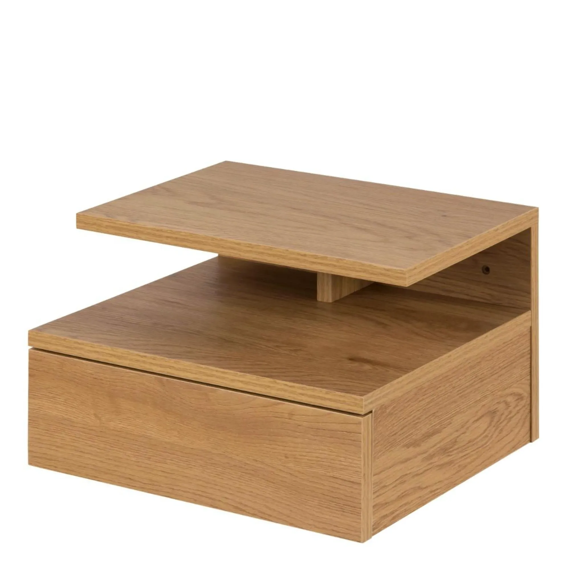 Ashlan 1 Drawer Floating Bedside Table - Oak