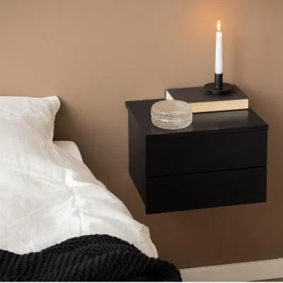 Avignon 2 Drawer Floating Bedside Table - Black image