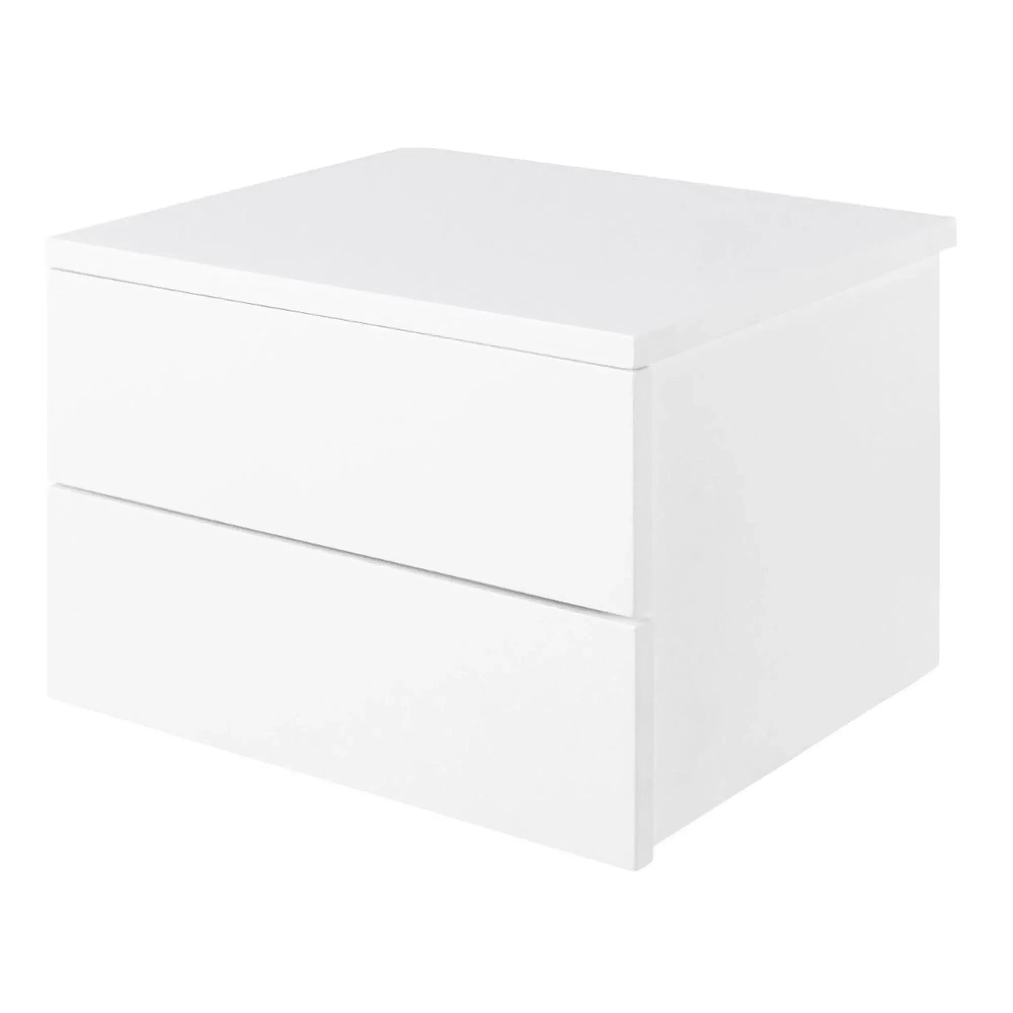 Avignon 2 Drawer Floating Bedside Table - White