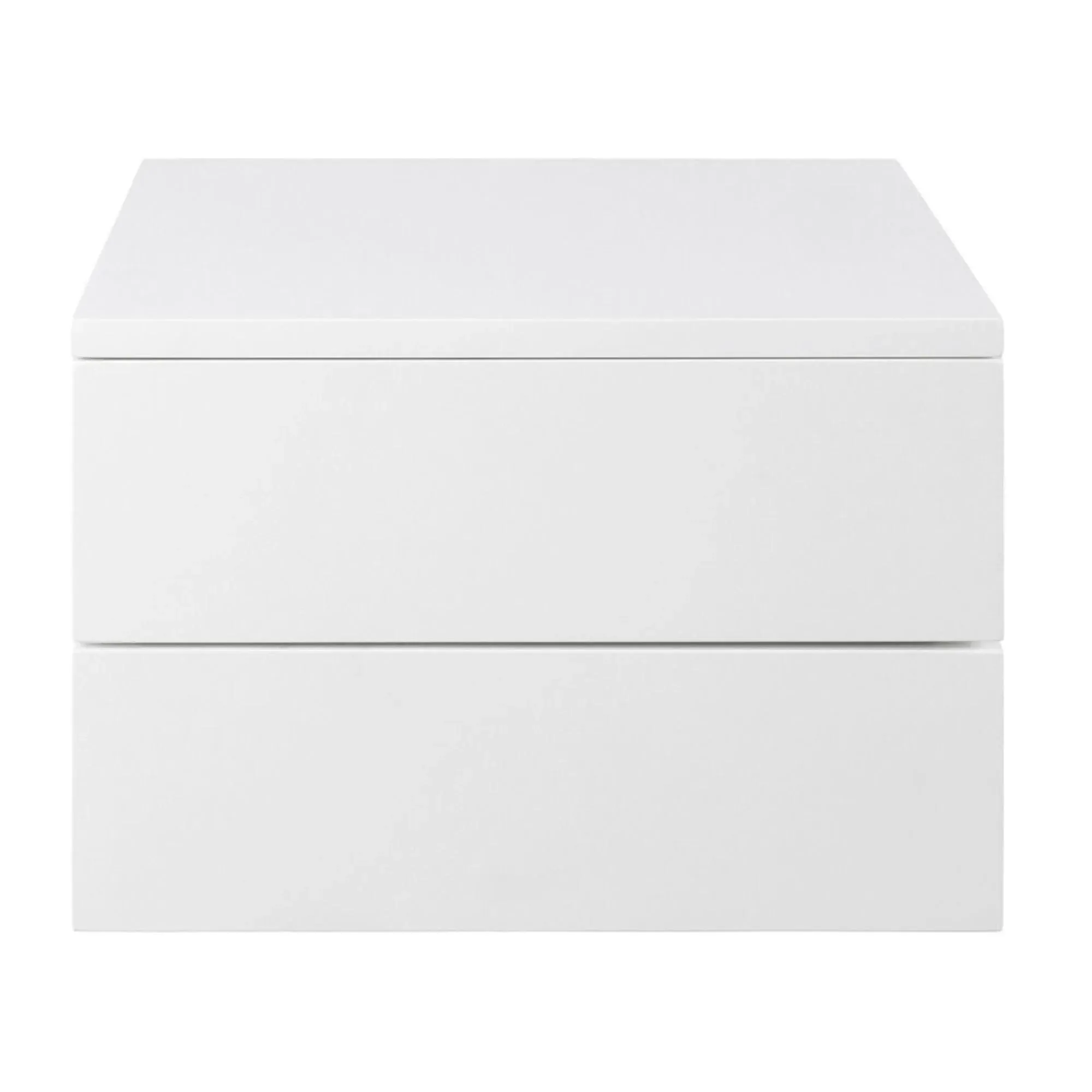 Avignon 2 Drawer Floating Bedside Table - White