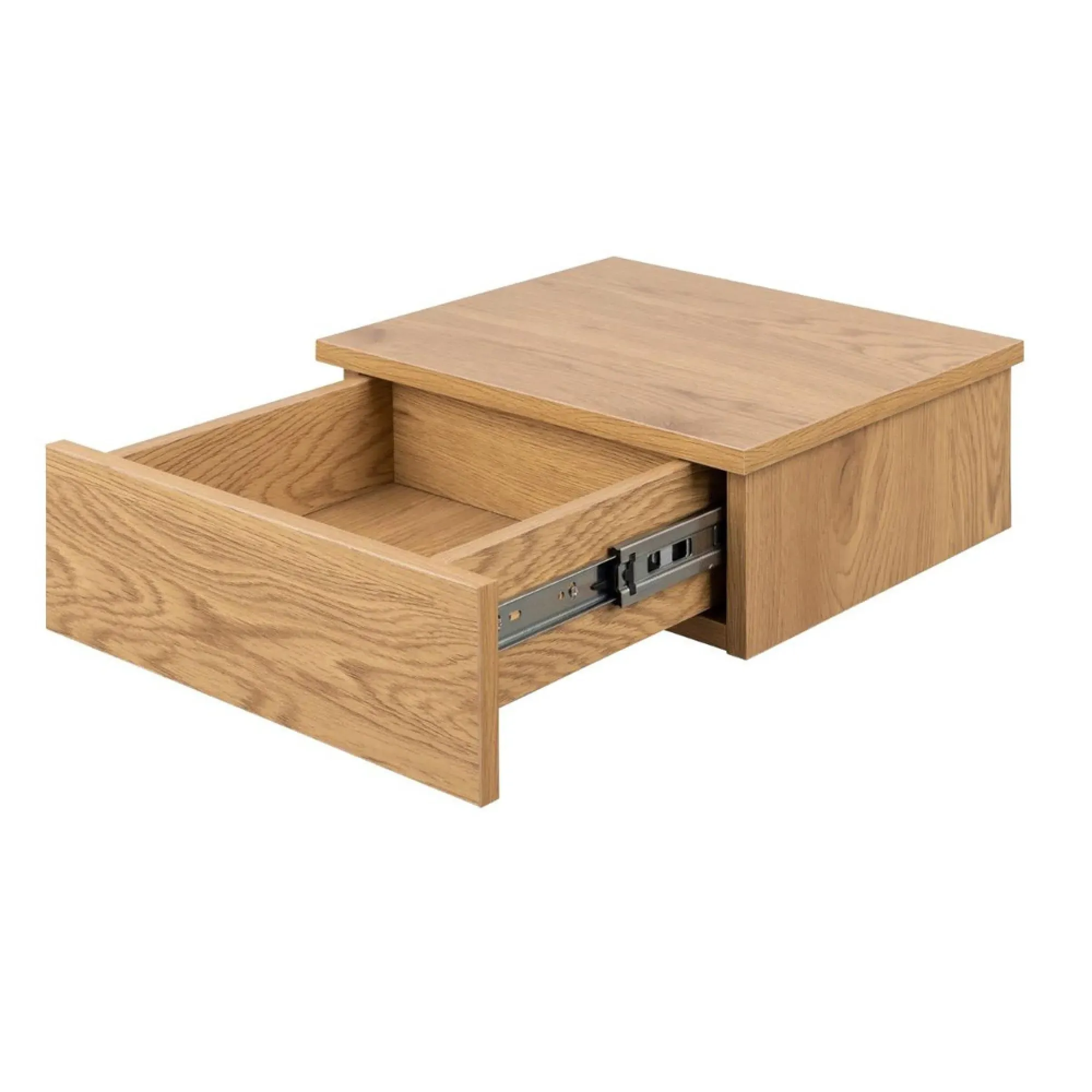 Avignon Floating Bedside Table with Drawer - Oak