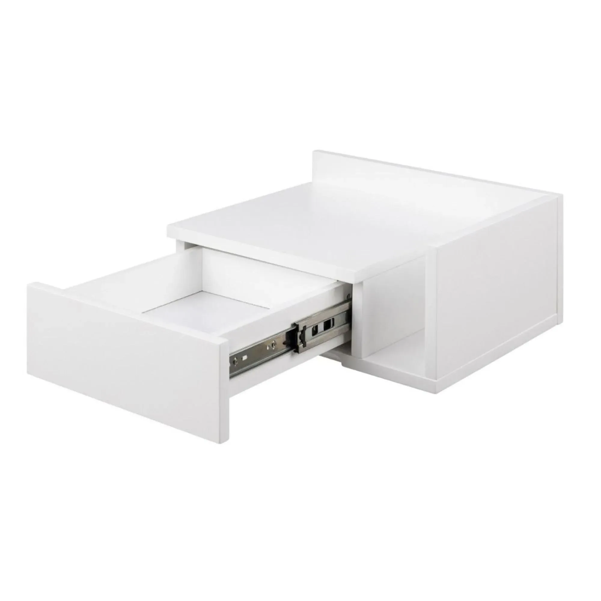 Avignon Floating Bedside Table with Drawer - White