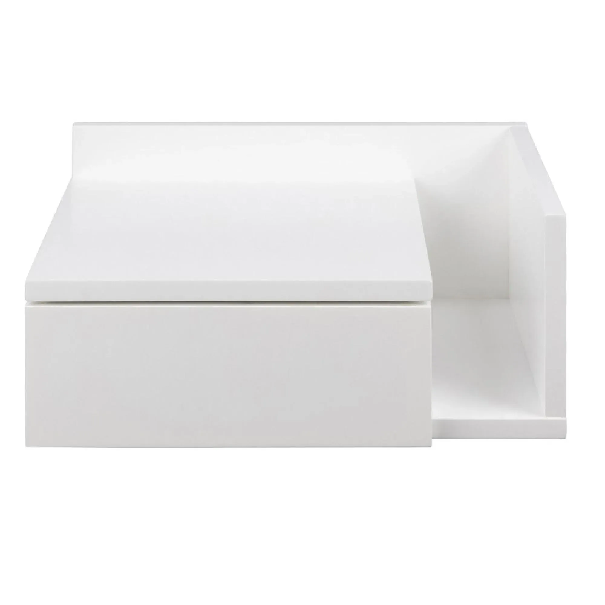 Avignon Floating Bedside Table with Drawer - White