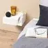 Avignon Floating Bedside Table with Drawer - White