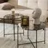 Avila Round Side Table - Brown, Marble