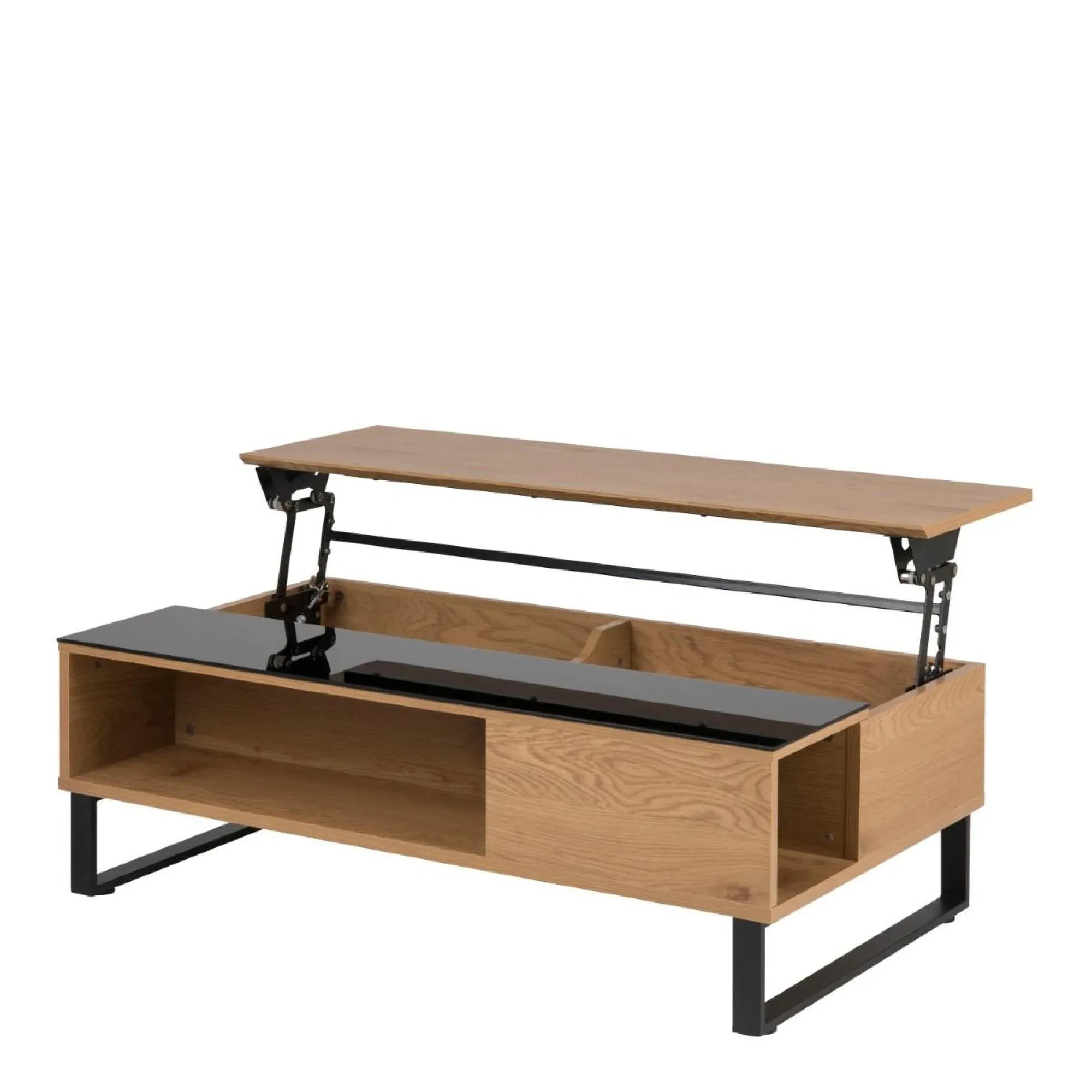 Azalea Lift Up Coffee Table - Black, Oak