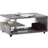 Bailey G-Shape Coffee Table - Concrete Grey