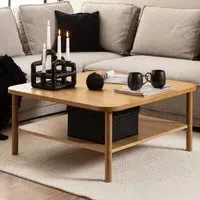 Banbury Oak Square Coffee Table - Lacquered Oak