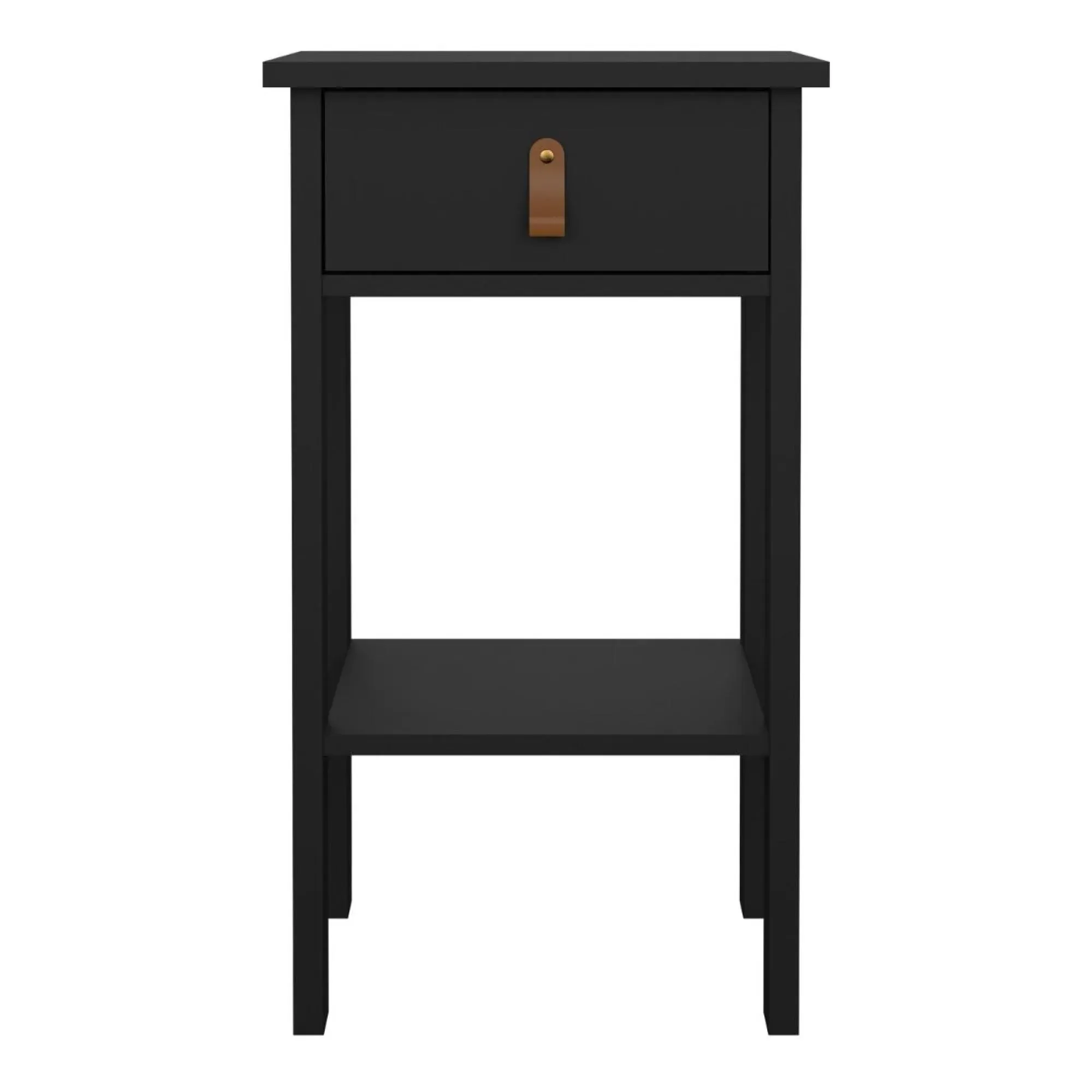 Barcelona 1 Drawer Bedside Table - Matt Black