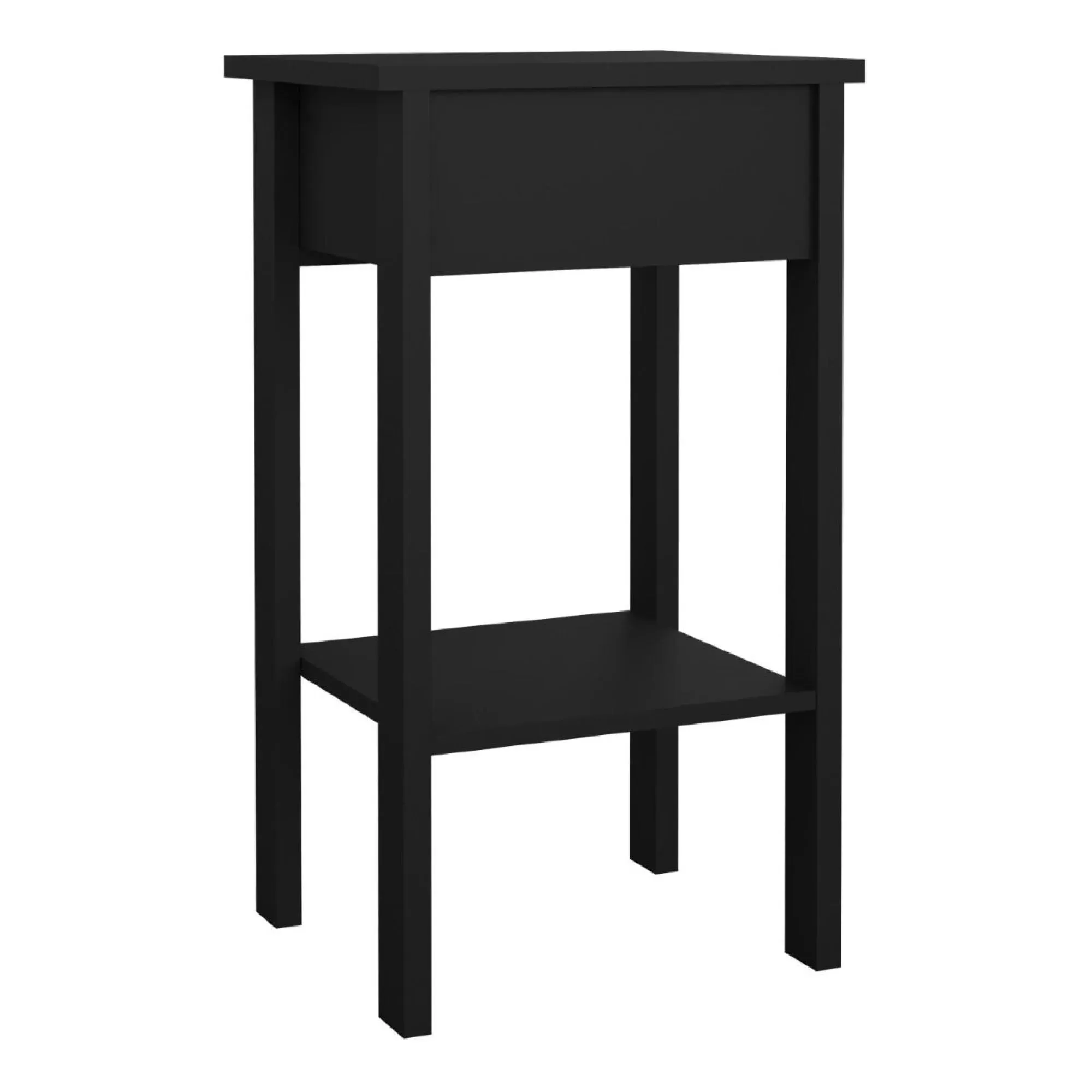 Barcelona 1 Drawer Bedside Table - Matt Black