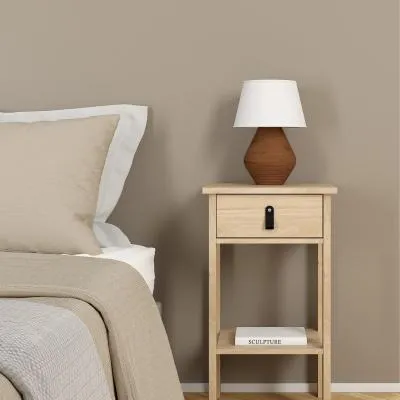 Barcelona 1 Drawer Bedside Table - Oak image