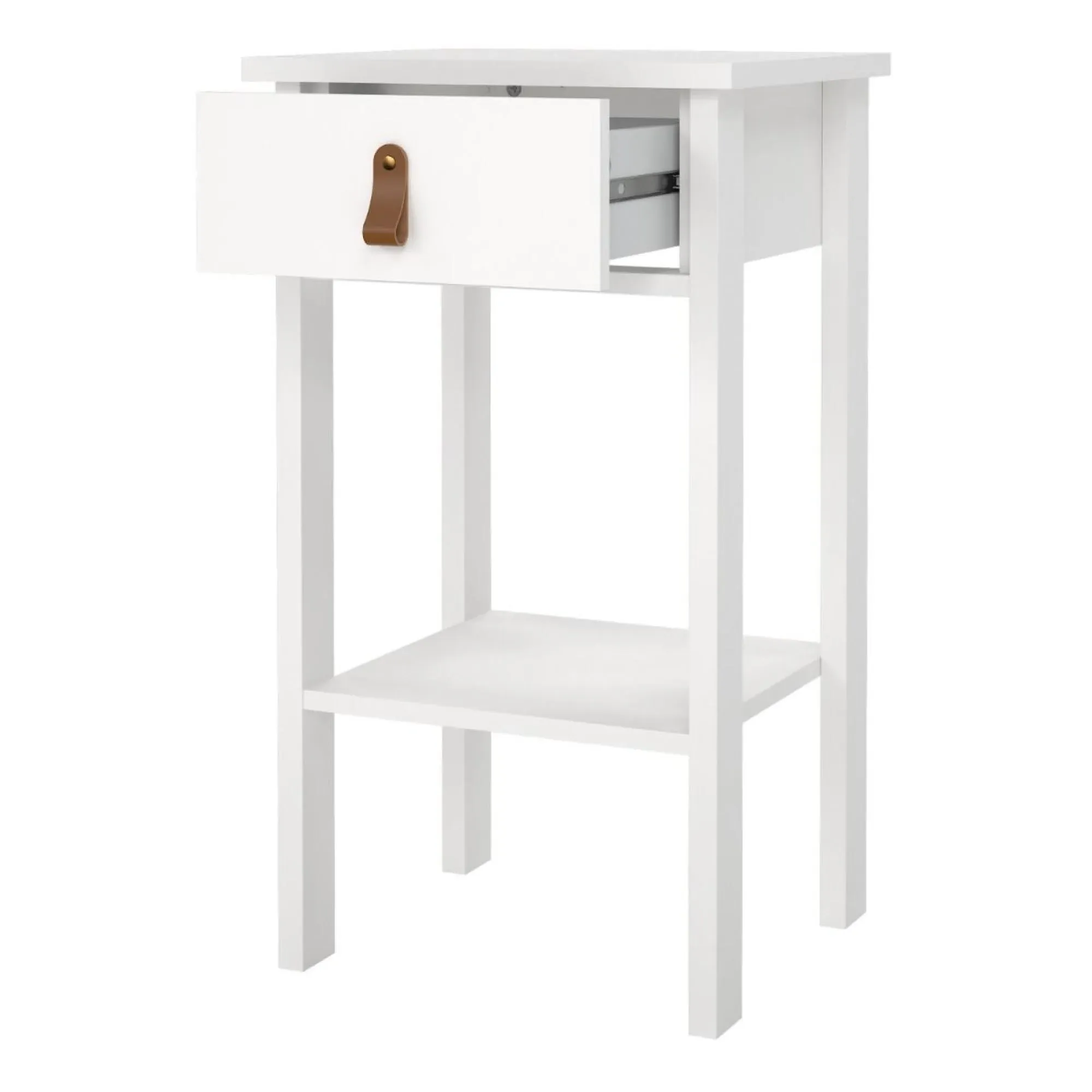 Barcelona 1 Drawer Bedside Table - White