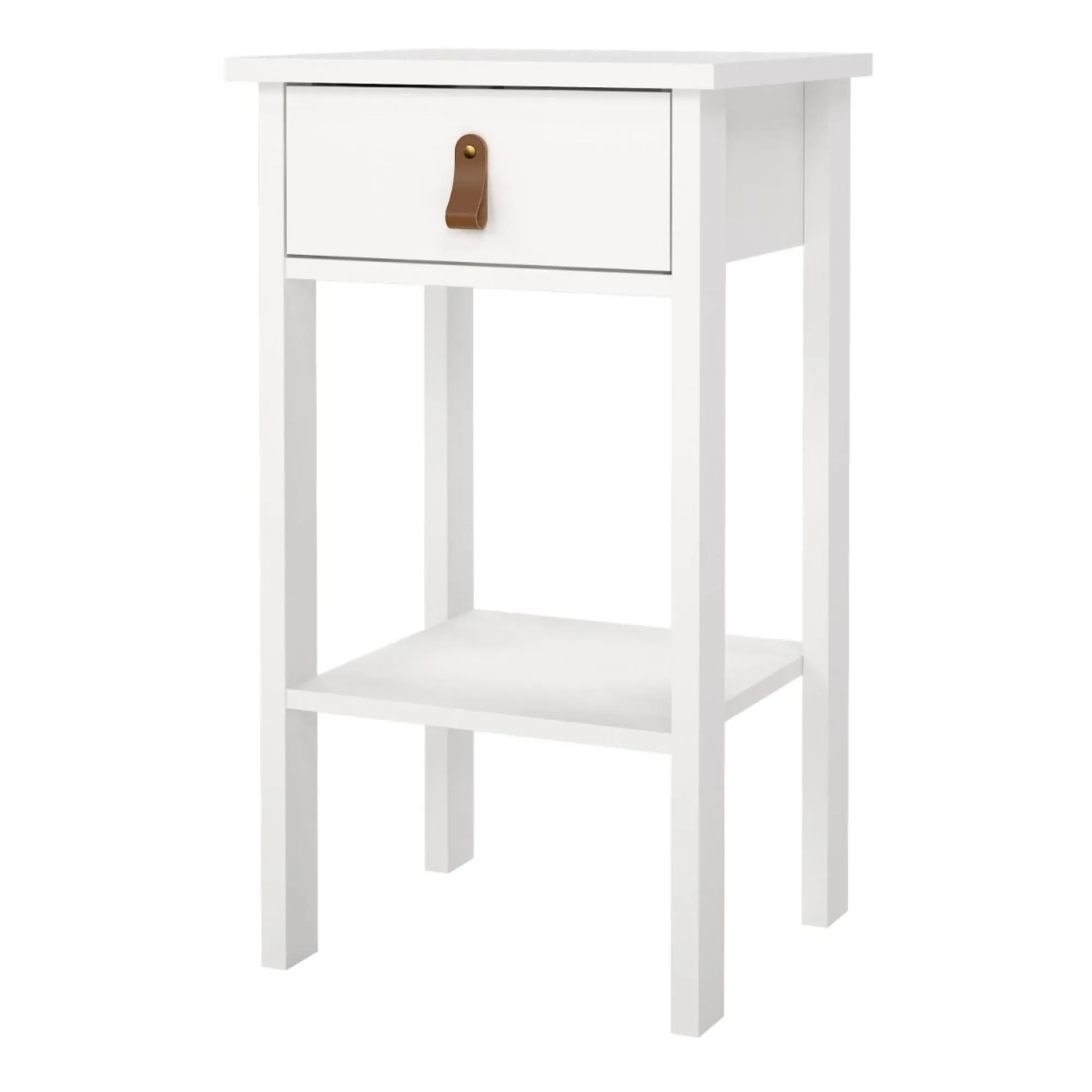 Barcelona 1 Drawer Bedside Table - White
