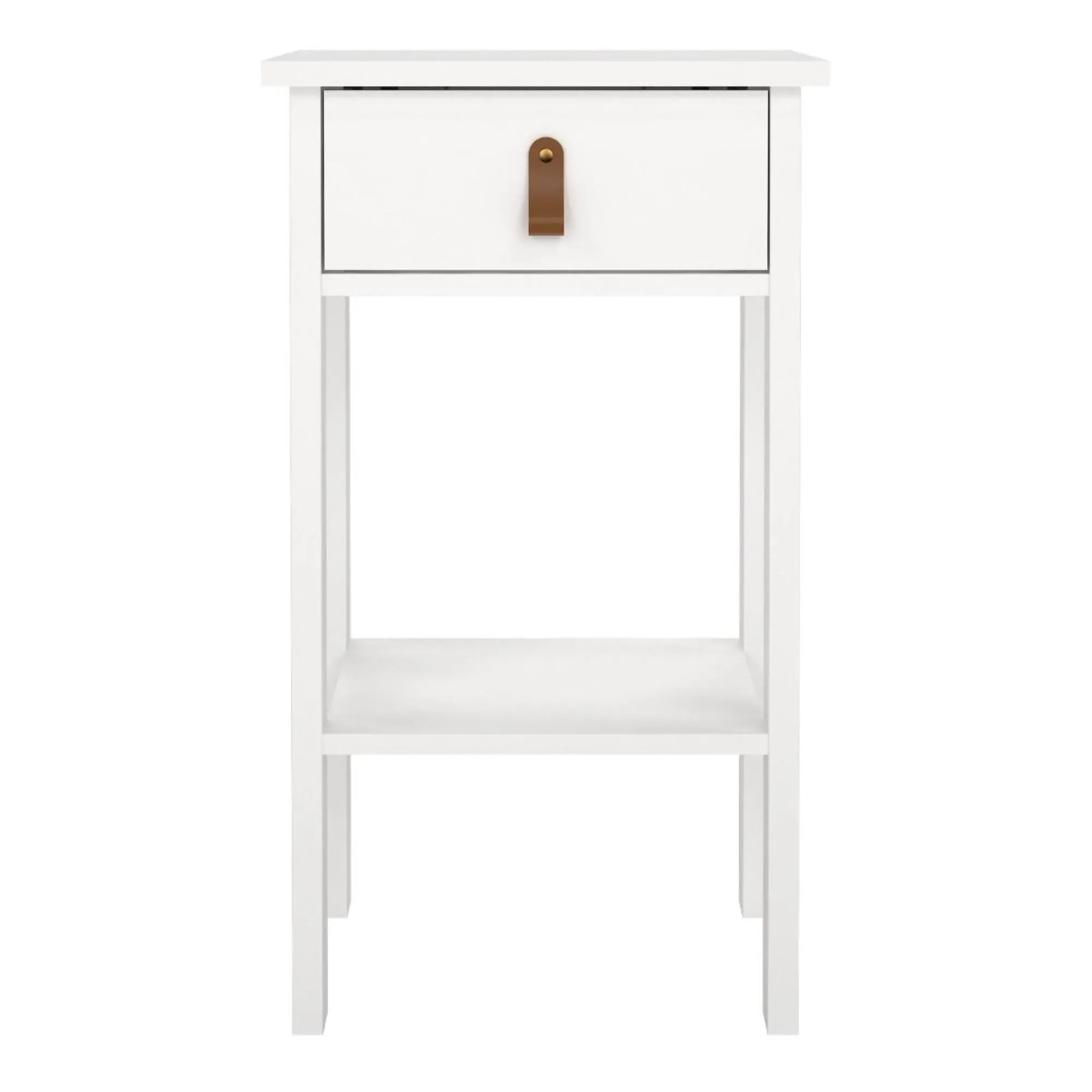 Barcelona 1 Drawer Bedside Table - White