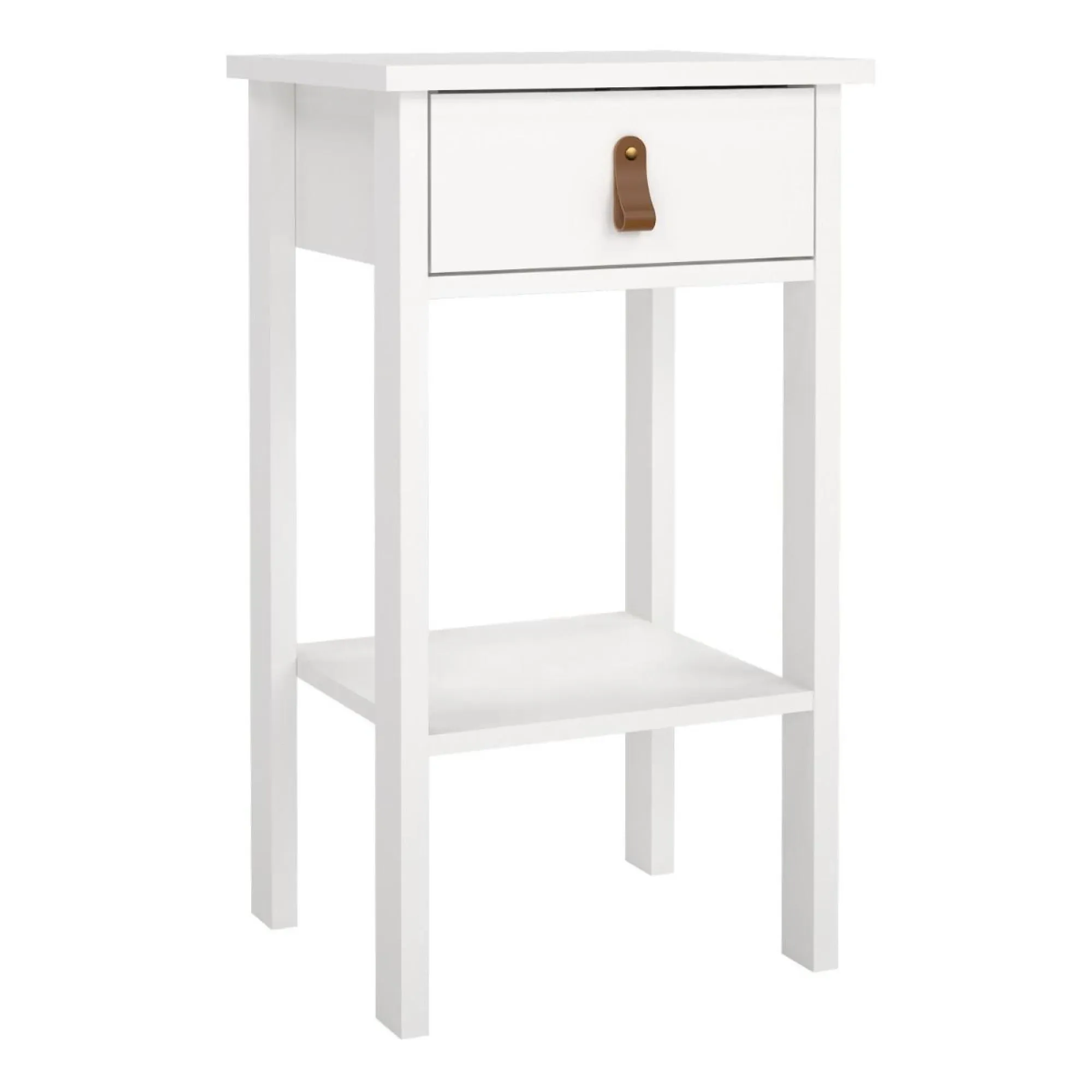 Barcelona 1 Drawer Bedside Table - White