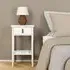 Barcelona 1 Drawer Bedside Table - White