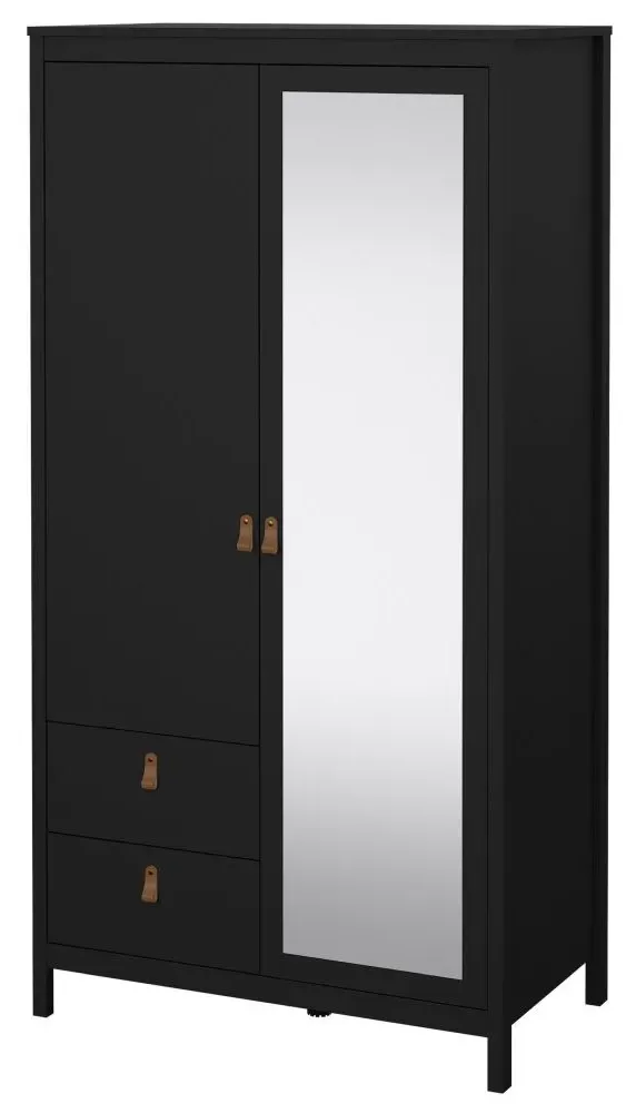 Barcelona 2 Door Combi Wardrobe - Black
