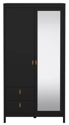 Barcelona 2 Door Combi Wardrobe - Black