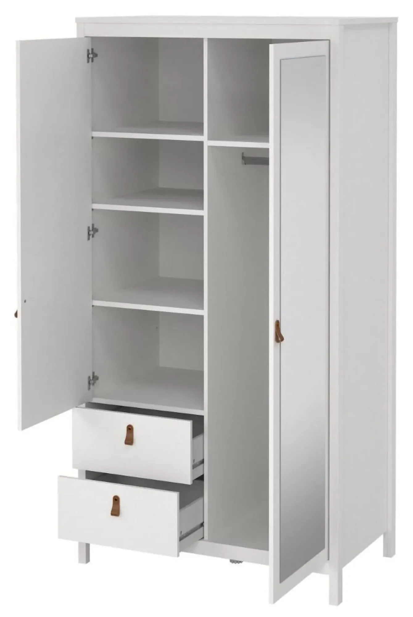 Barcelona 2 Door Combi Wardrobe - White