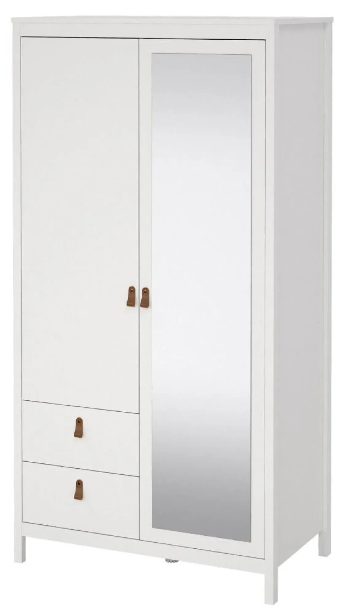 Barcelona 2 Door Combi Wardrobe - White