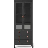 Barcelona 2 Door Display Cabinet - Black