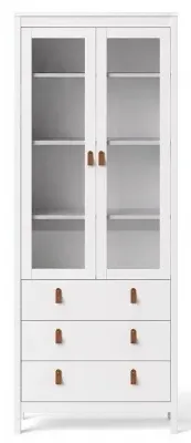 Barcelona 2 Door Display Cabinet - White