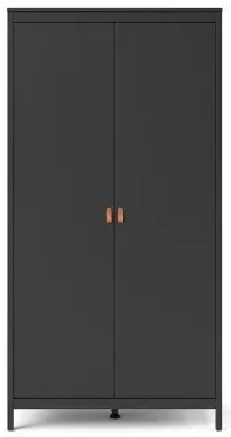 Barcelona 2 Door Wardrobe - Black