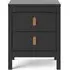 Barcelona 2 Drawer Bedside Cabinet - Black