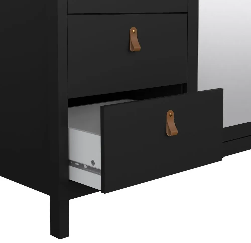 Barcelona 3 Door Combi Wardrobe - Black