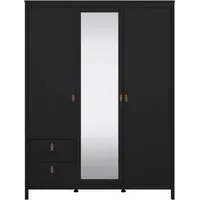 Barcelona 3 Door Combi Wardrobe - Black