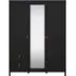 Barcelona 3 Door Combi Wardrobe - Black