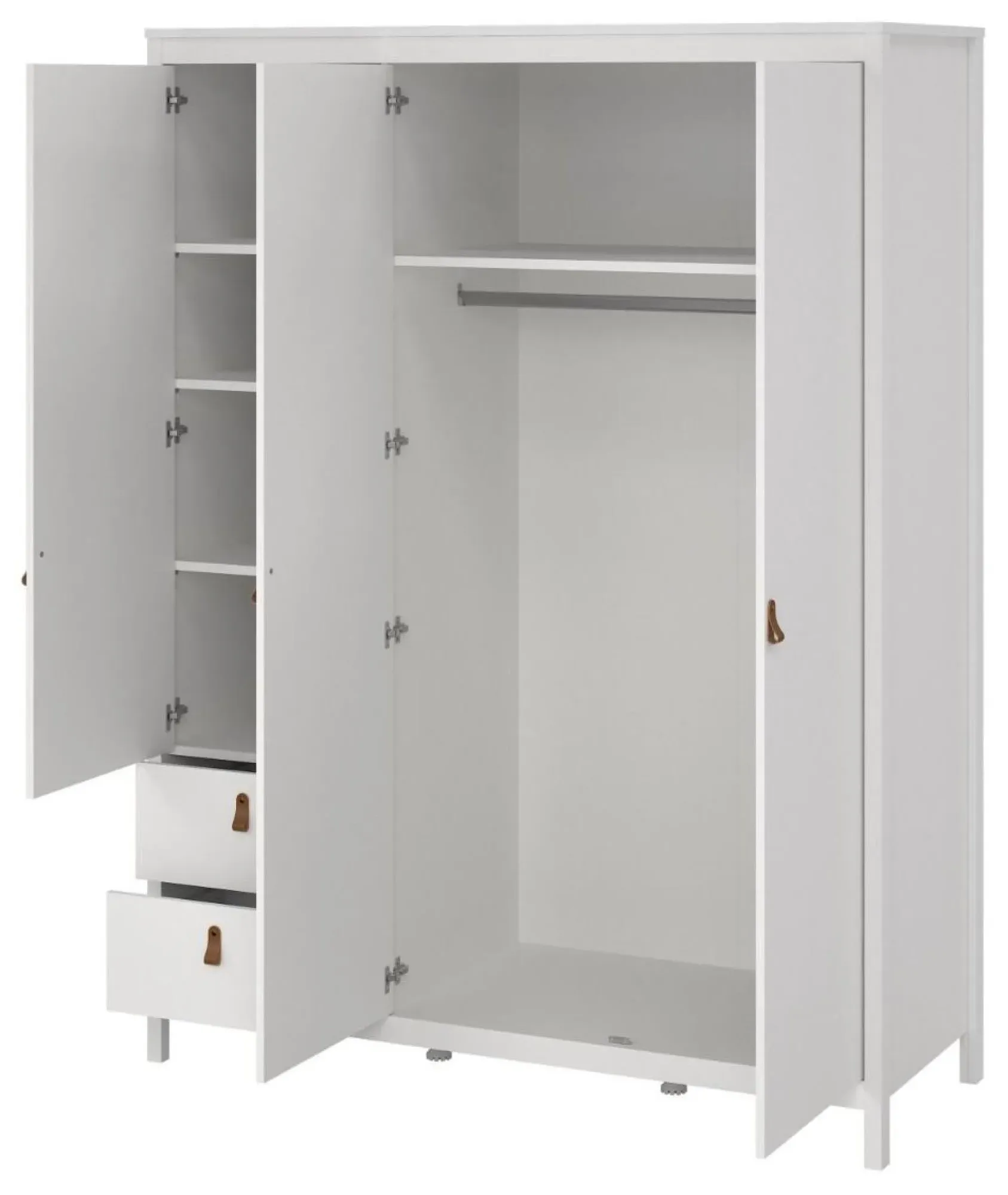 Barcelona 3 Door Combi Wardrobe - White
