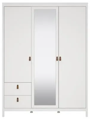 Barcelona 3 Door Combi Wardrobe - White image