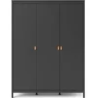 Barcelona 3 Door Wardrobe - Black
