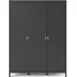 Barcelona 3 Door Wardrobe - Black