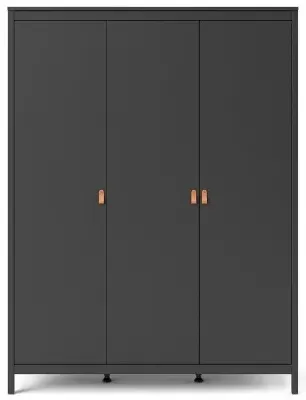 Barcelona 3 Door Wardrobe - Black