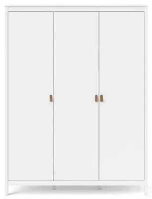 Barcelona 3 Door Wardrobe - White image