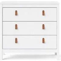 Barcelona 3 Drawer Small Chest - White