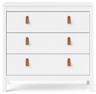 Barcelona 3 Drawer Small Chest - White image