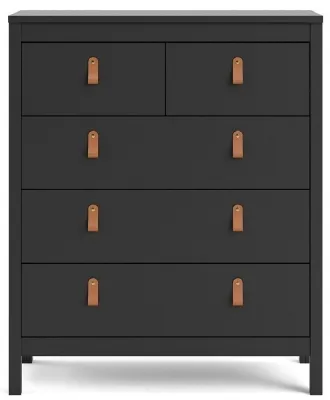 Barcelona 3+2 Drawer Chest - Black