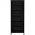 Barcelona 5 Shelf Bookcase - Black