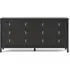 Barcelona 8 Drawer Wide Dresser - Black