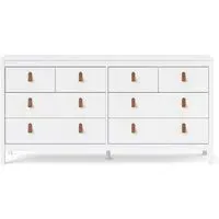 Barcelona 8 Drawer Wide Dresser - White