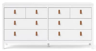 Barcelona 8 Drawer Wide Dresser - White image