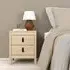 Barcelona Jackson 2 Drawer Bedside Table - Oak